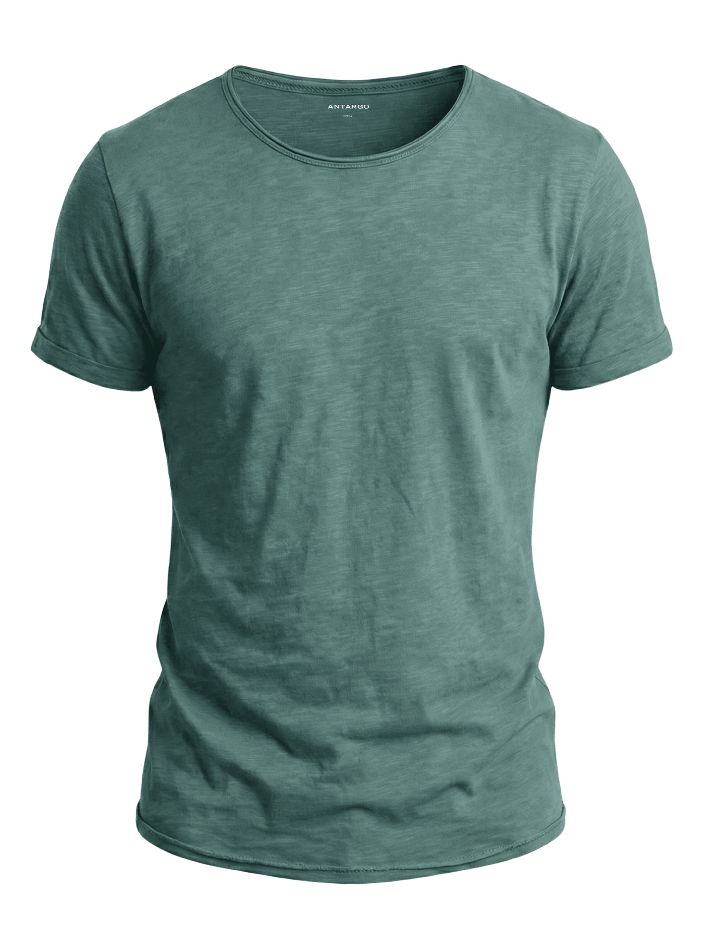 Antargo Shirt 'Basic Open Edge' in Green: front