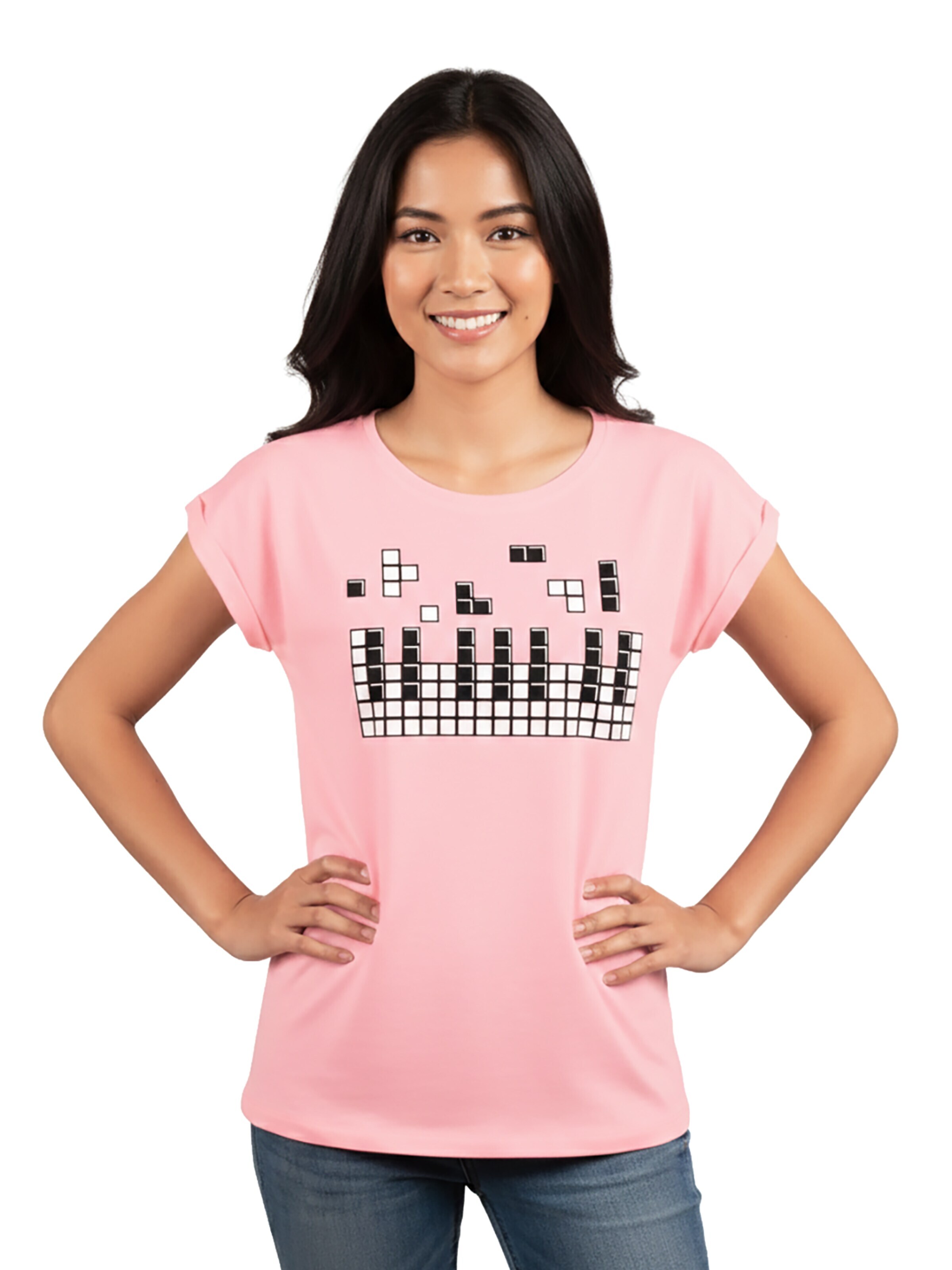 MAKAYA Shirt 'Piano' in Pink