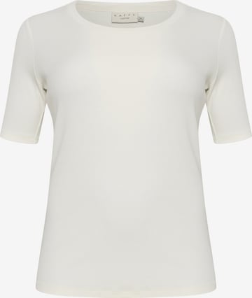 T-shirt 'Carina' KAFFE CURVE en blanc : devant