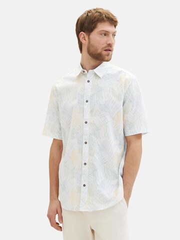 TOM TAILOR - Ajuste regular Camisa en blanco