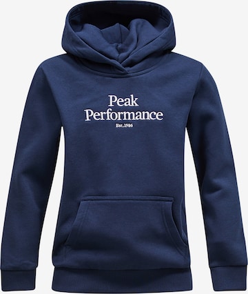 Sweat de sport PEAK PERFORMANCE en bleu : devant