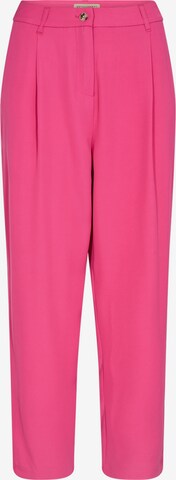 Soyaconcept Loose fit Pleat-front trousers 'Gabi' in Pink: front