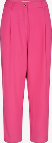 Soyaconcept Loose fit Pleat-Front Pants 'Gabi' in Pink: front