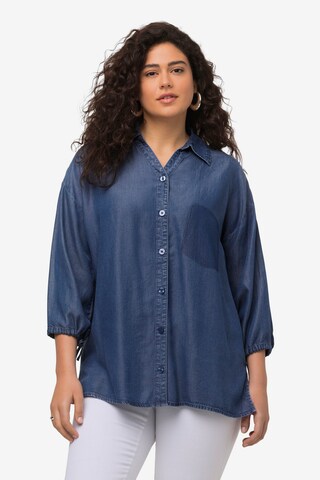 Camicia da donna di Ulla Popken in blu: frontale