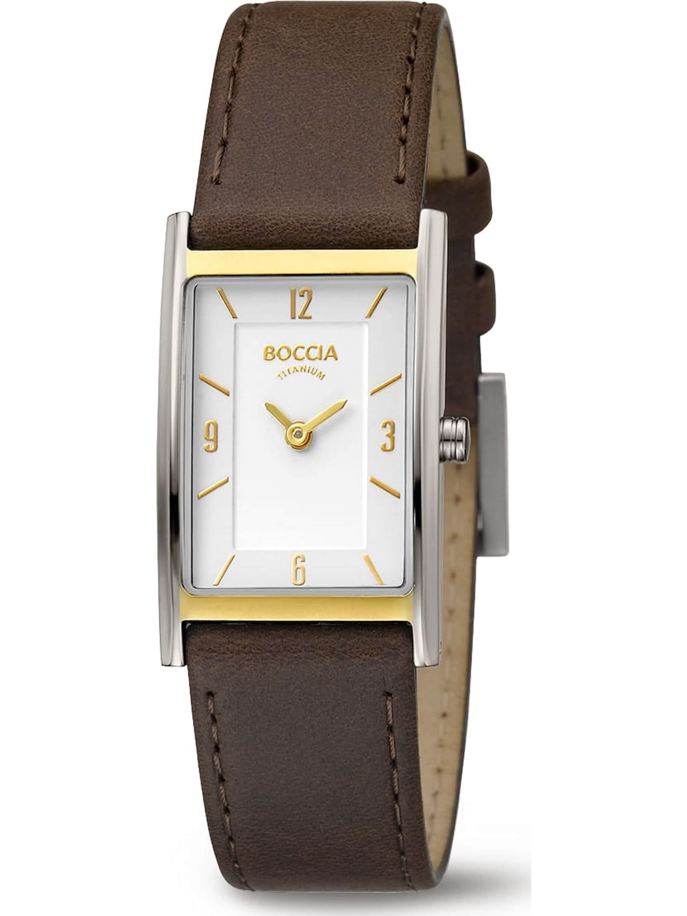 Boccia Titanium Uhr in Braun: Vorderseite