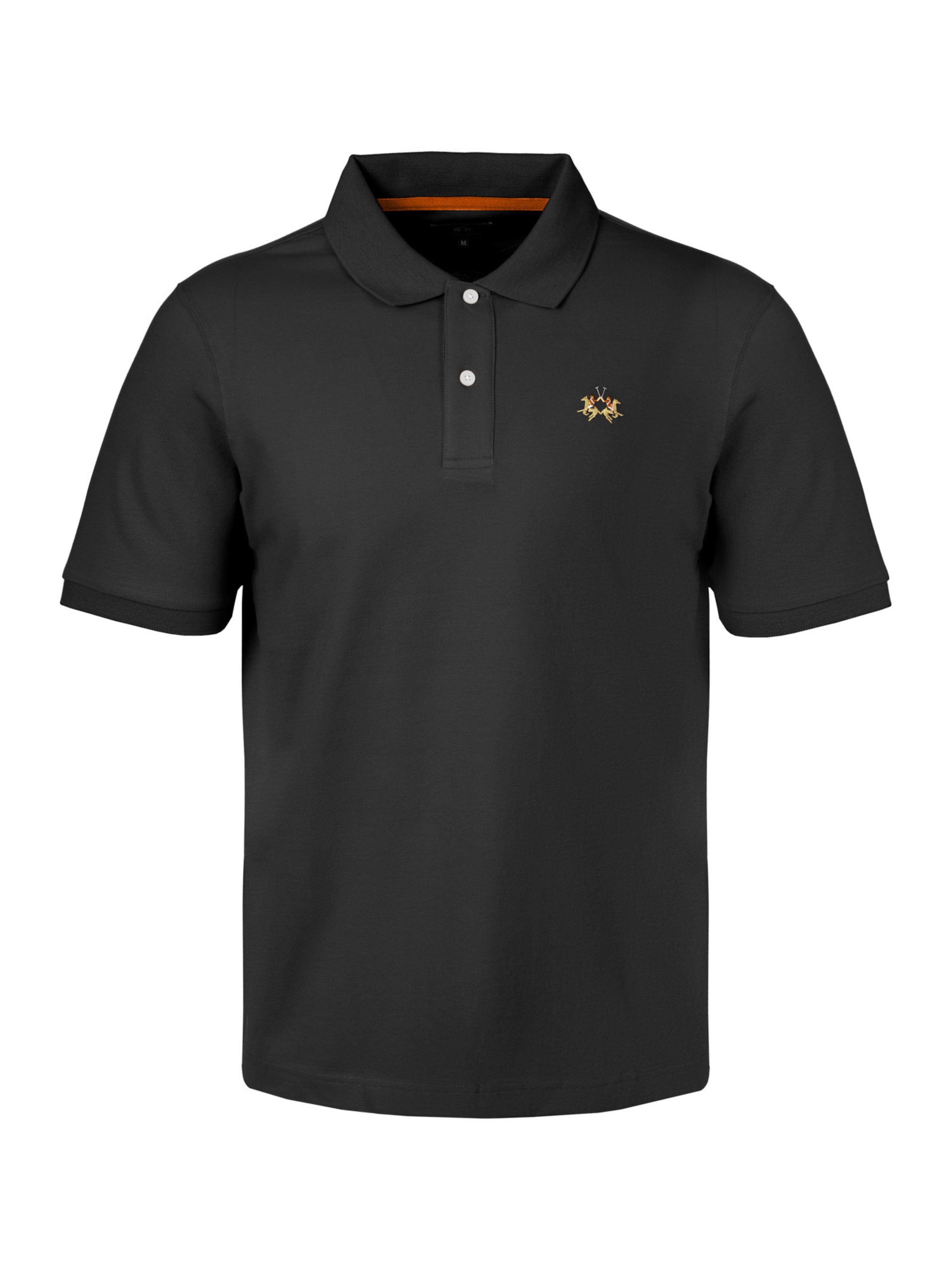 La Martina Shirt ' CCMP12 ' in Zwart: voorkant