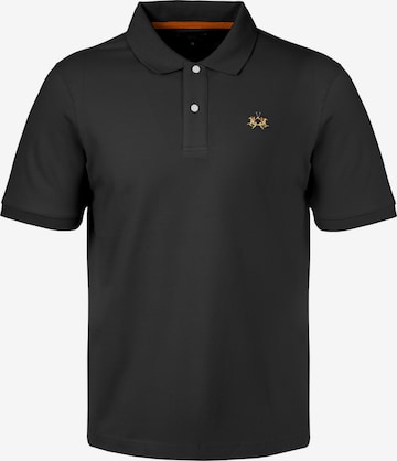La Martina Shirt ' CCMP12 ' in Zwart: voorkant