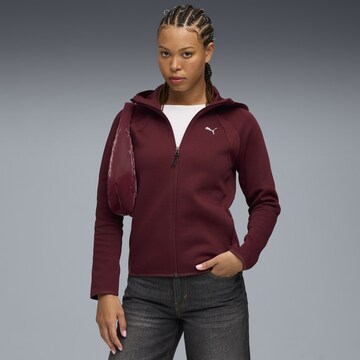 Veste de survêtement 'EvoStripe' PUMA en rouge : devant