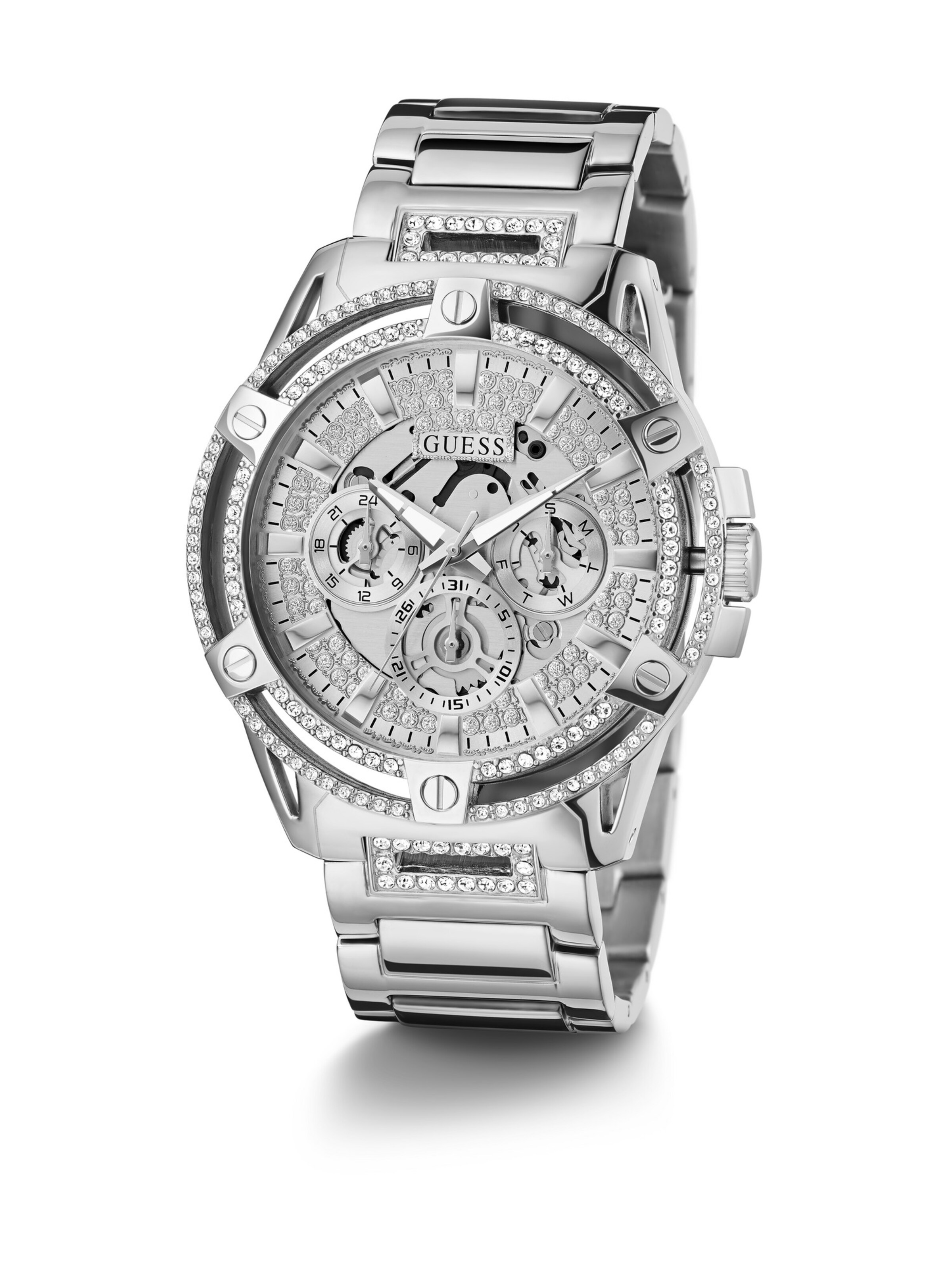 GUESS Analog Watch 'KING' in Silver