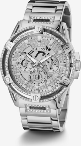 GUESS Analoog horloge 'KING' in Zilver