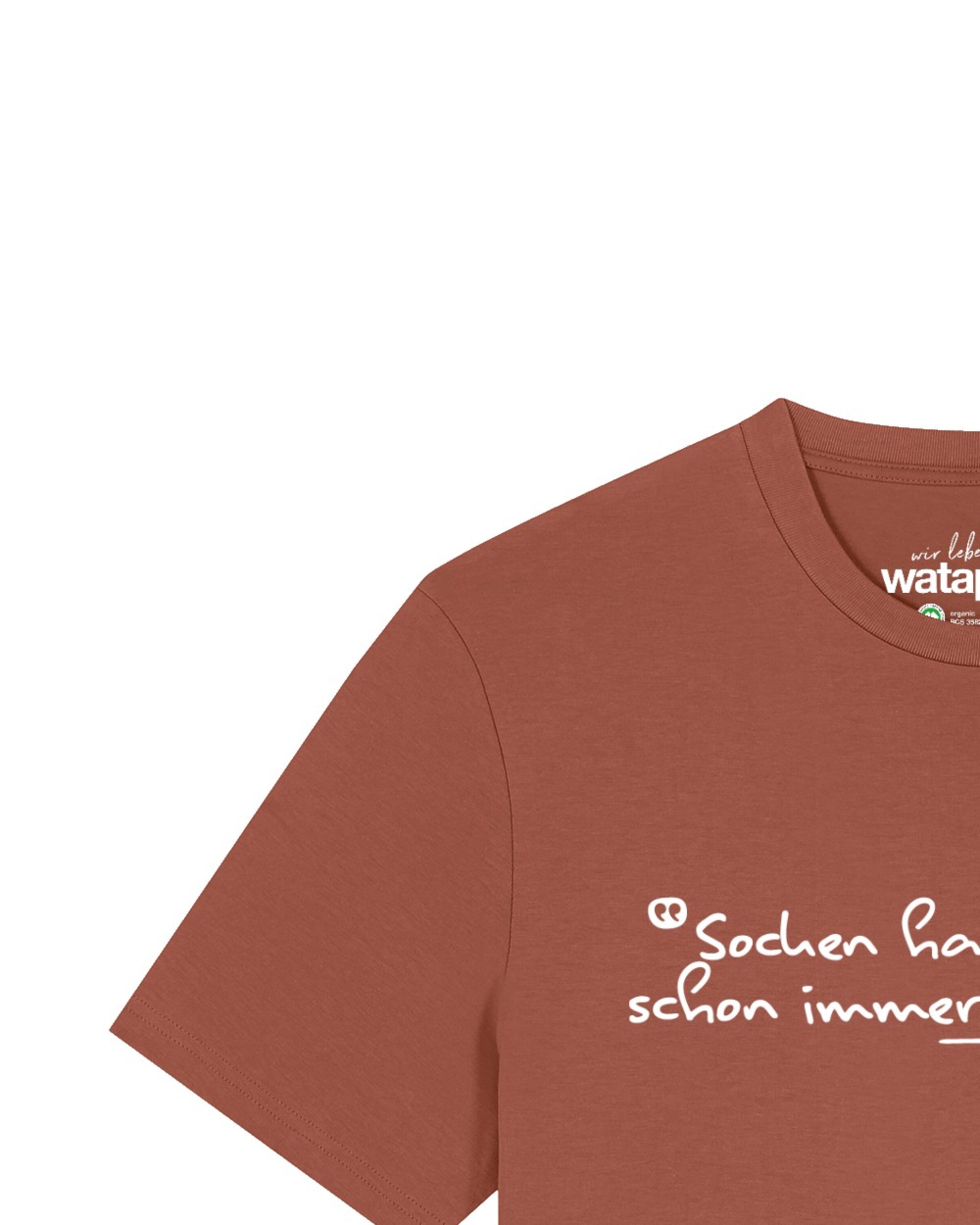 Maglietta 'Socken Habe Ich Mir Schon Immer Gewünscht' di Watapparel in marrone