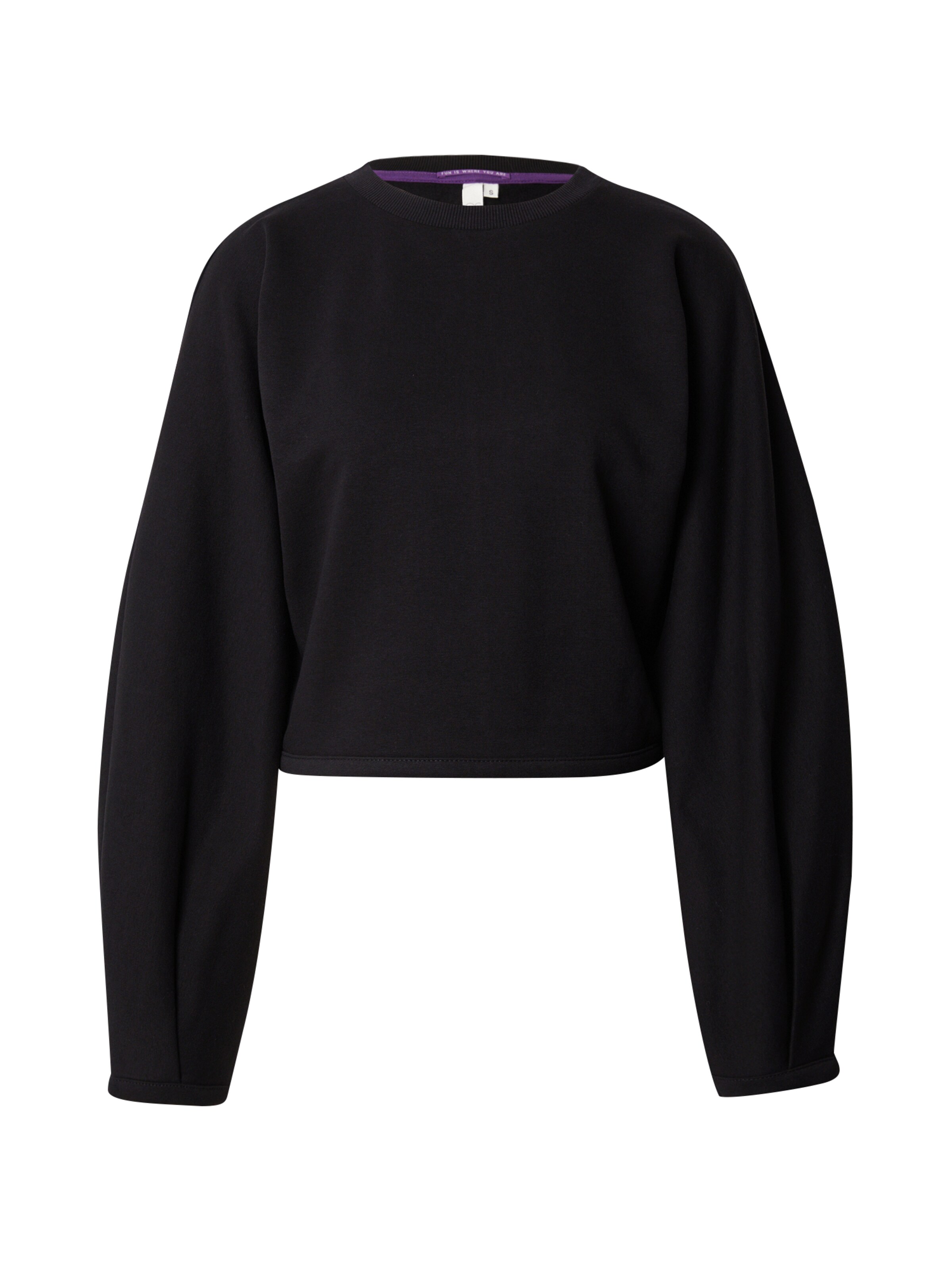 QS Sweatshirt in Schwarz: Vorderseite