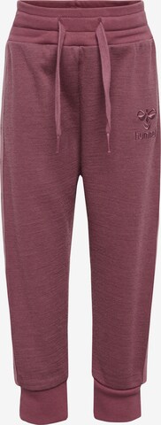 Hummel Regular Workout Pants in Purple: front