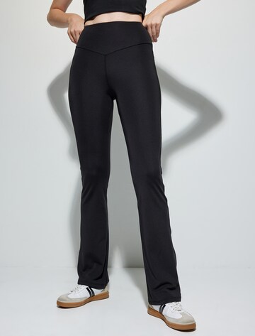 Koton Flared Leggings in Black: front