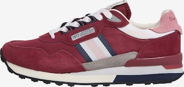 Baskets basses Pepe Jeans en rouge : devant