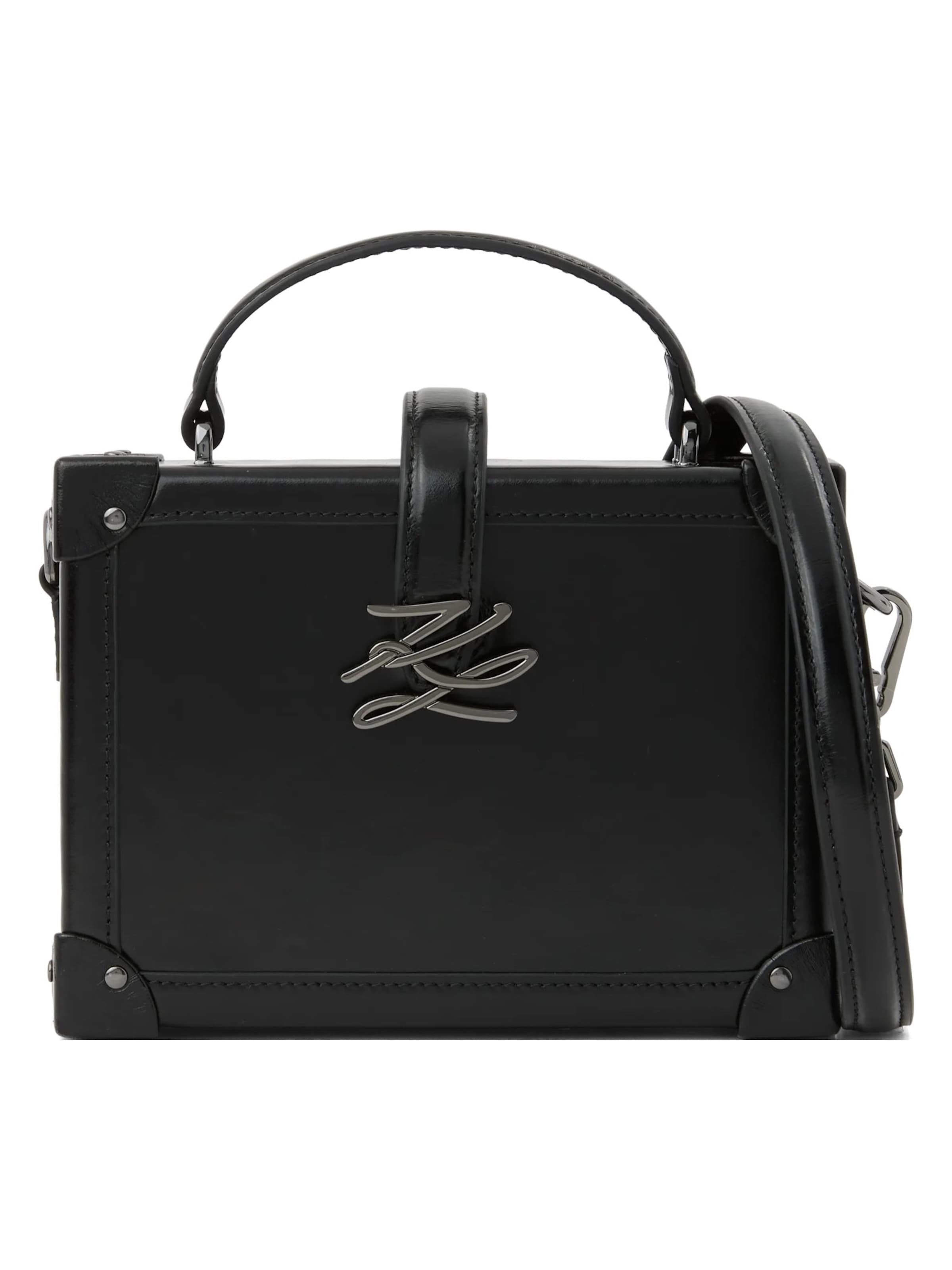Karl Lagerfeld Чанта с презрамки 'K/Autograph' в черно: отпред