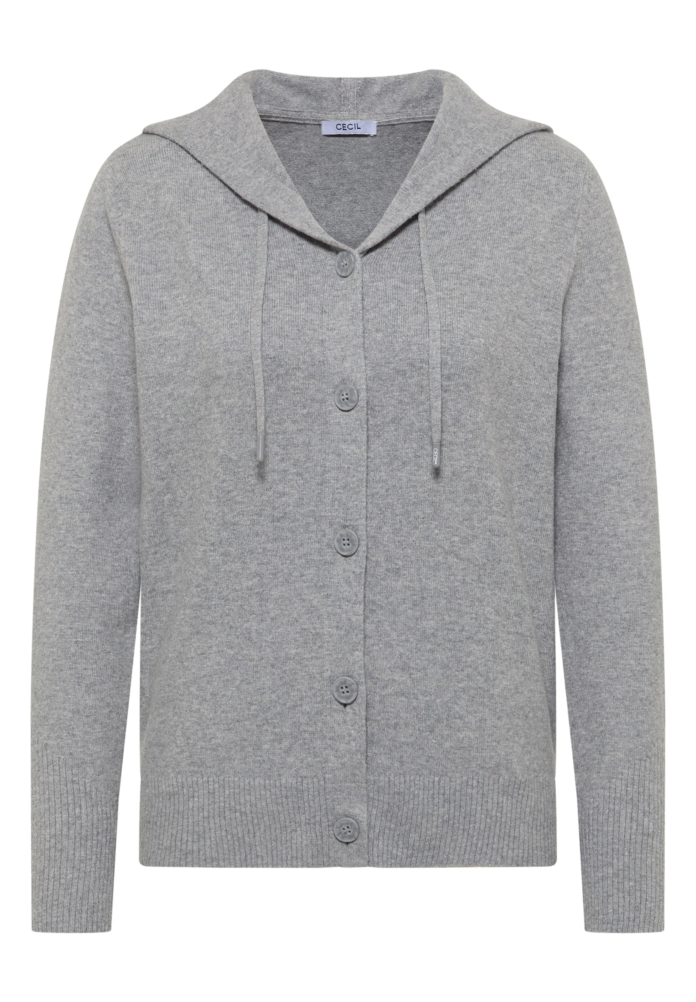 CECIL Knit Cardigan in Grey: front