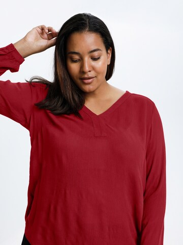 KAFFE CURVE Bluse 'Ami' in Rot