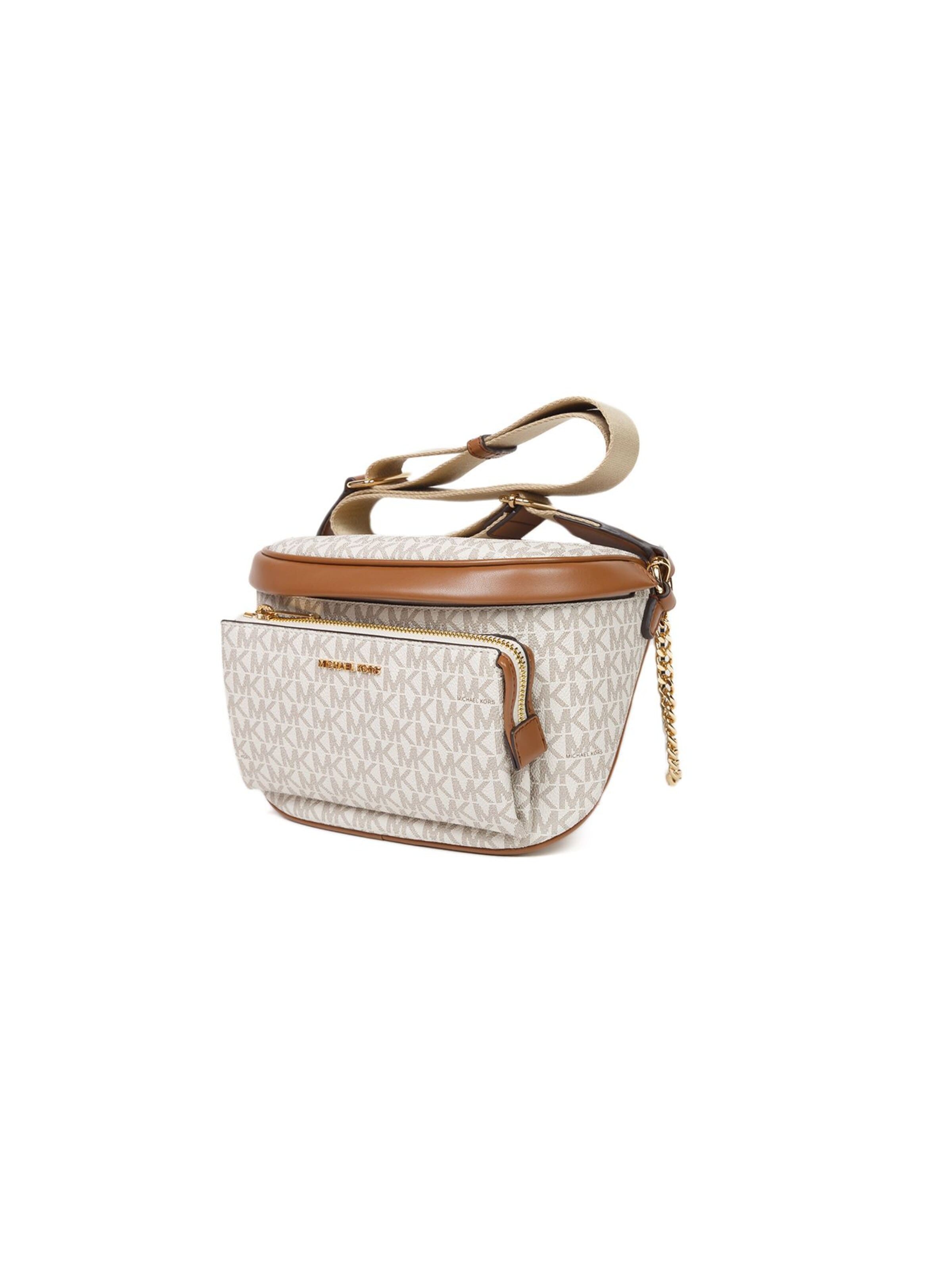 Michael Kors - Bolso de mano 'Slater Medium Chain Sling Pack' en beige