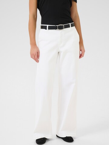 Wide Leg Pantalon My Essential Wardrobe en blanc : devant