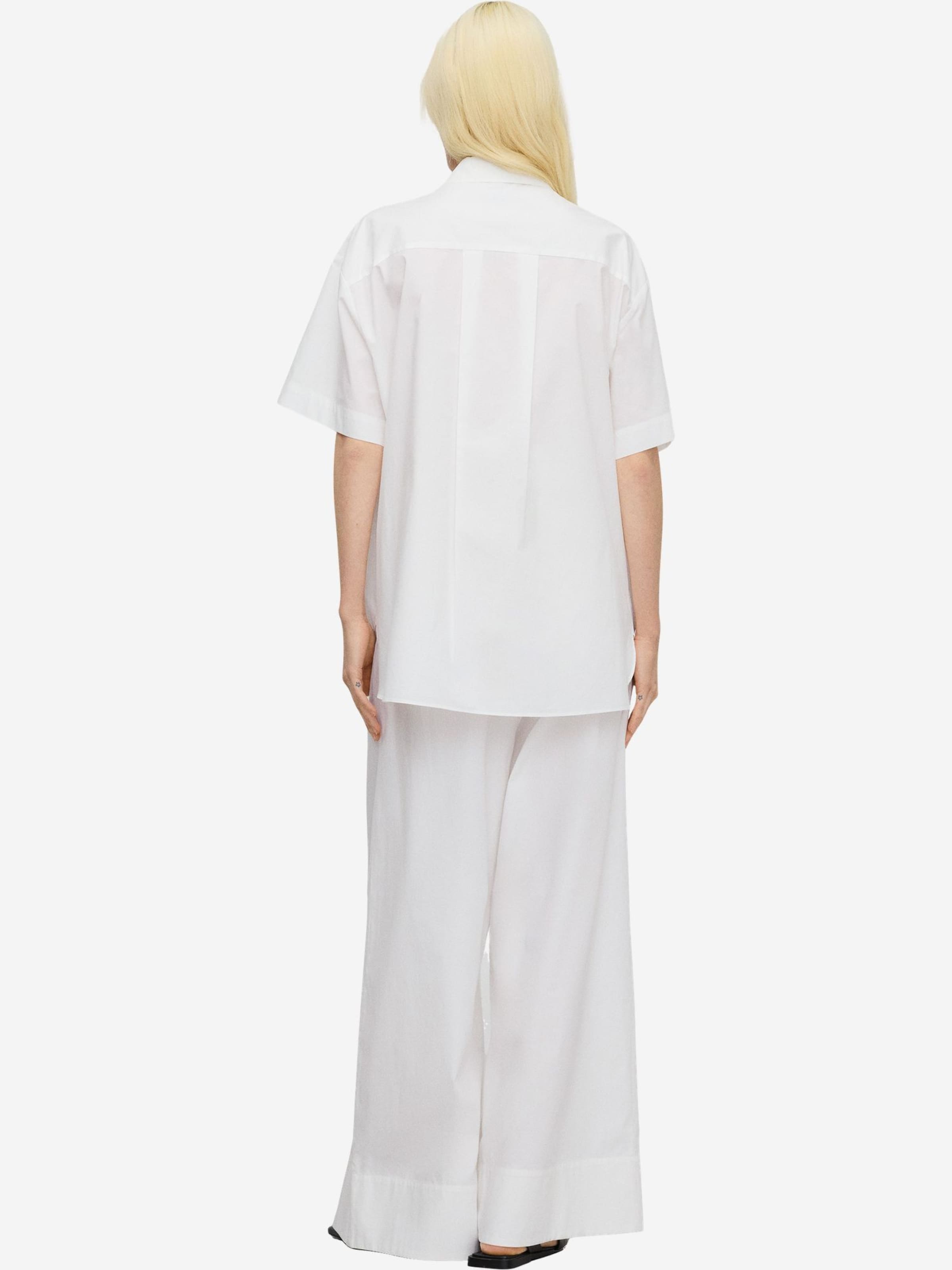 Adolfo Dominguez - Regular Calças com vincos em branco