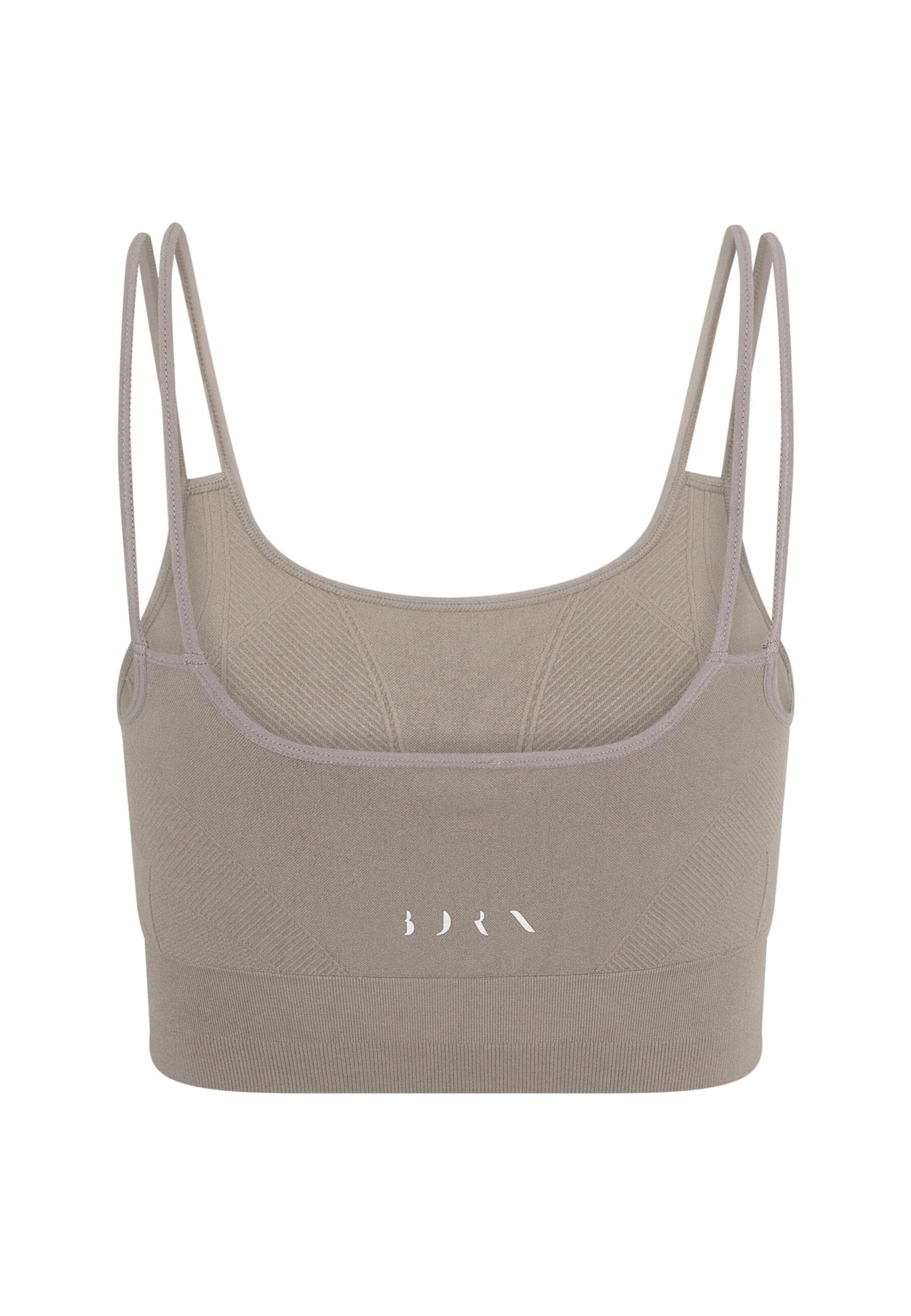 Born Living Yoga Skinny Sporttop 'Blume' in Beige