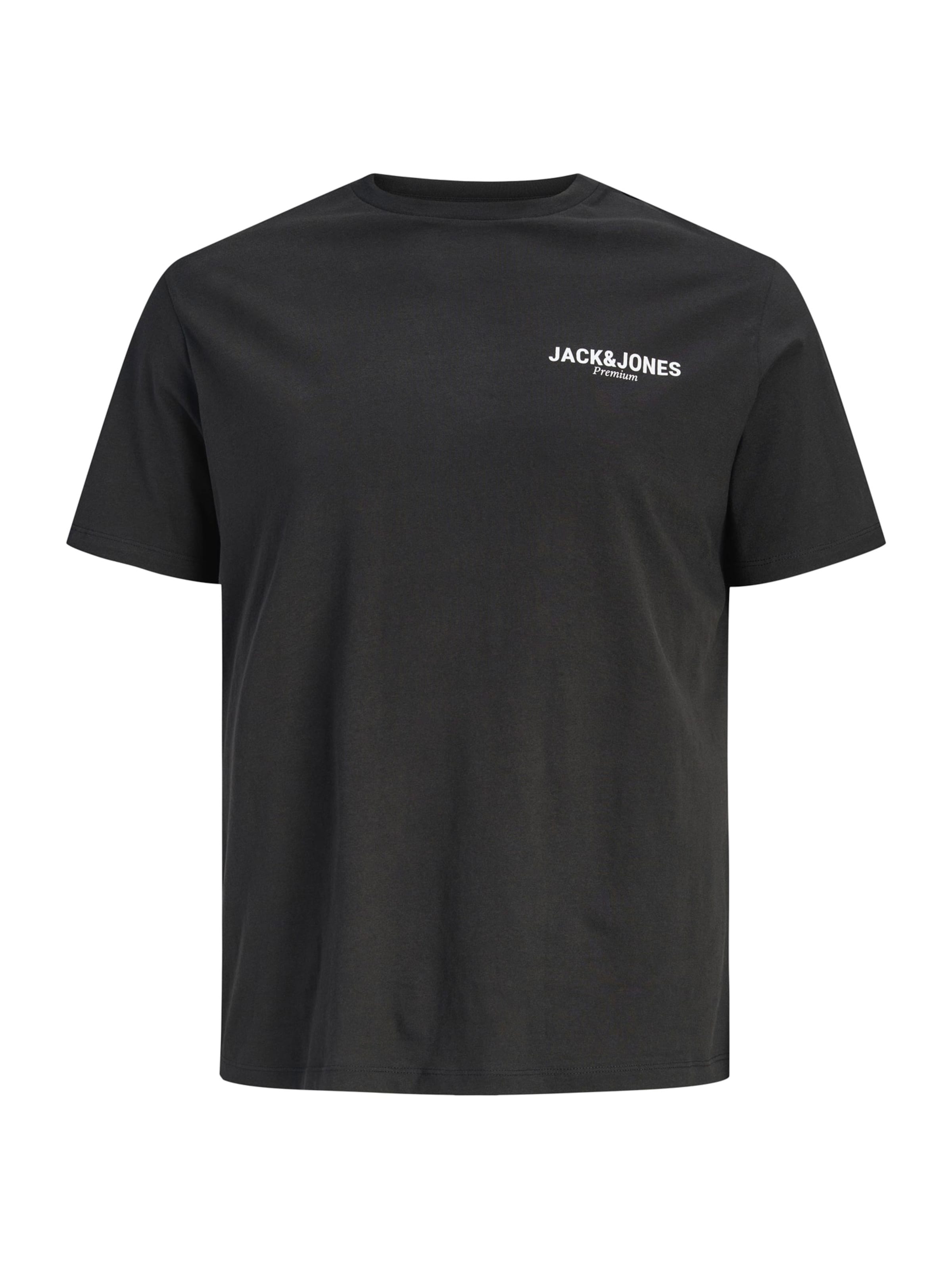 Jack & Jones Plus Μπλουζάκι 'JPRBLAOSCAR' σε μαύρο: μπροστά