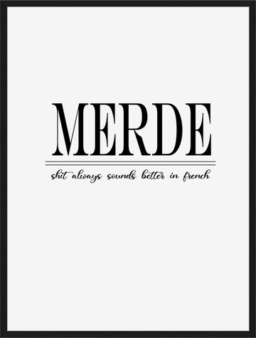 Liv Corday Image 'Merde' in Black: front