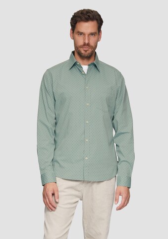 s.Oliver Slim fit Button Up Shirt in Green: front