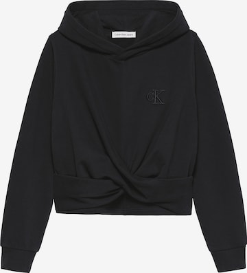 Calvin Klein Jeans Sweatshirt in Zwart: voorkant