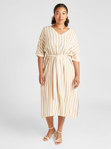 Robe 'Sofia' ABOUT YOU Curvy en beige : devant