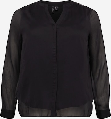 Chemisier 'Kaya' Vero Moda Curve en noir : devant