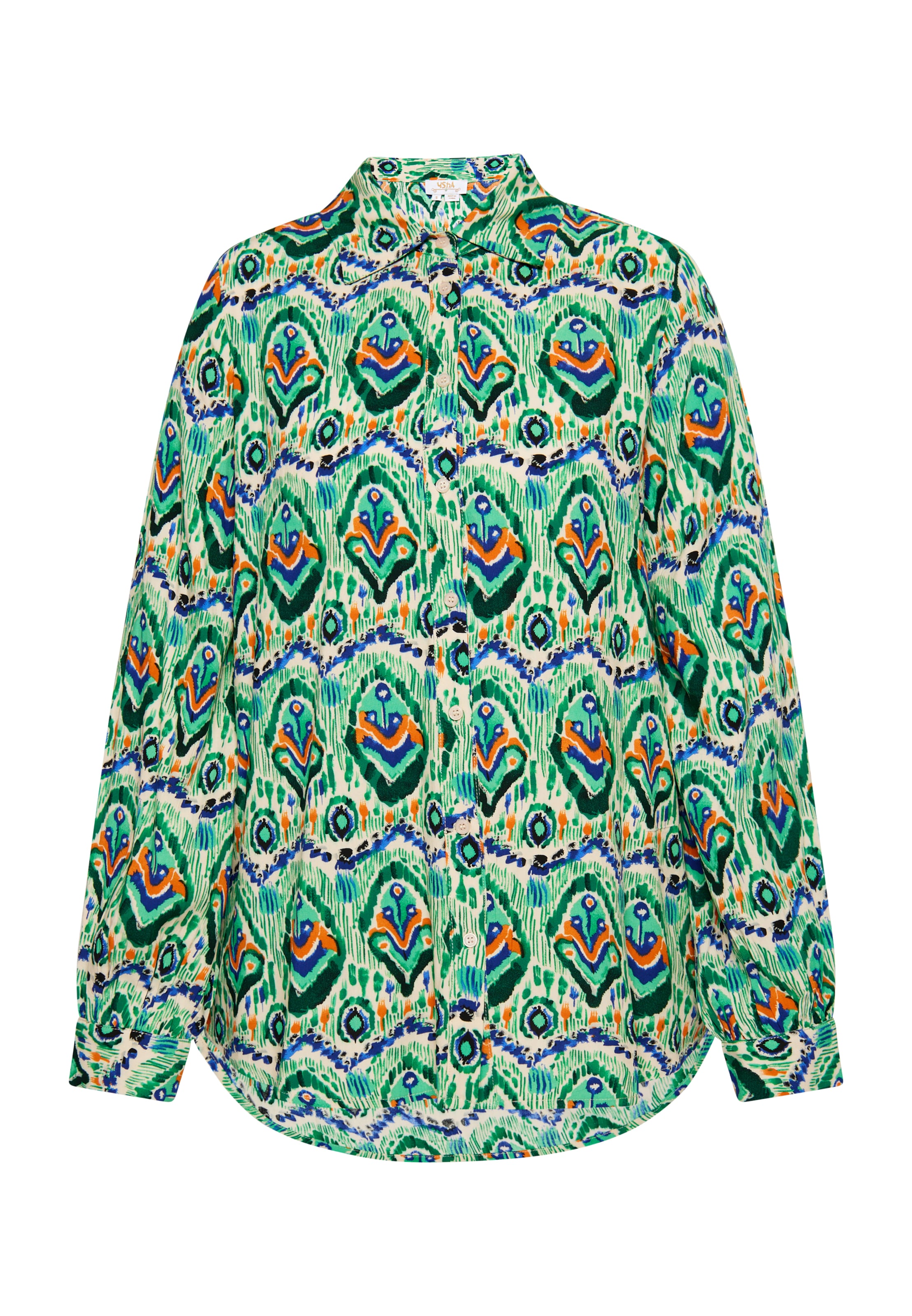 usha FESTIVAL Blouse in Green: front
