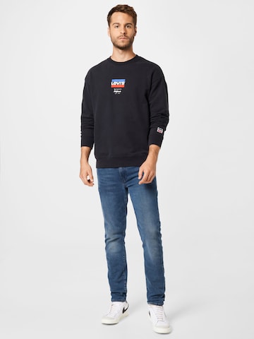 LEVI'S ® - Regular Fit Sweatshirt 'Relaxd Graphic Crew' em preto