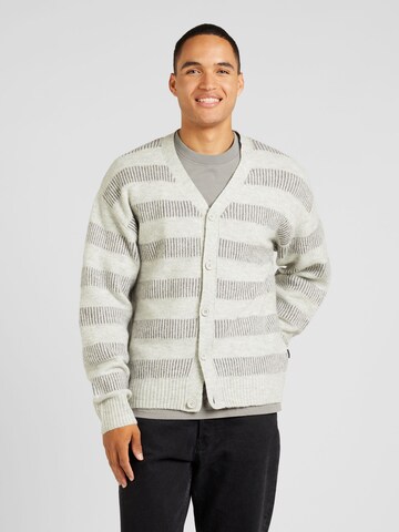 JACK & JONES Knit cardigan 'JCOSPACE' in Grey: front