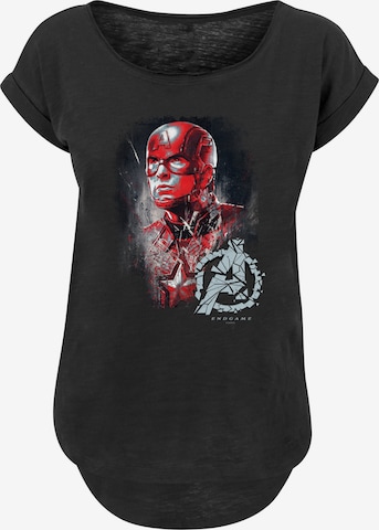 F4NT4STIC T-Shirt 'Marvel Avengers Endgame Captain America Brushed' in Schwarz: predná strana