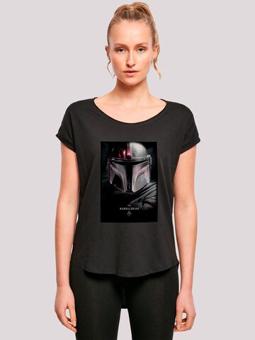 F4NT4STIC Shirt 'The Mandalorian' in Zwart: voorkant