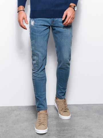 Ombre Slimfit Jeans 'P1062' in Blauw: voorkant