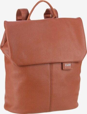 ZWEI Backpack 'Mademoiselle' in Brown: front