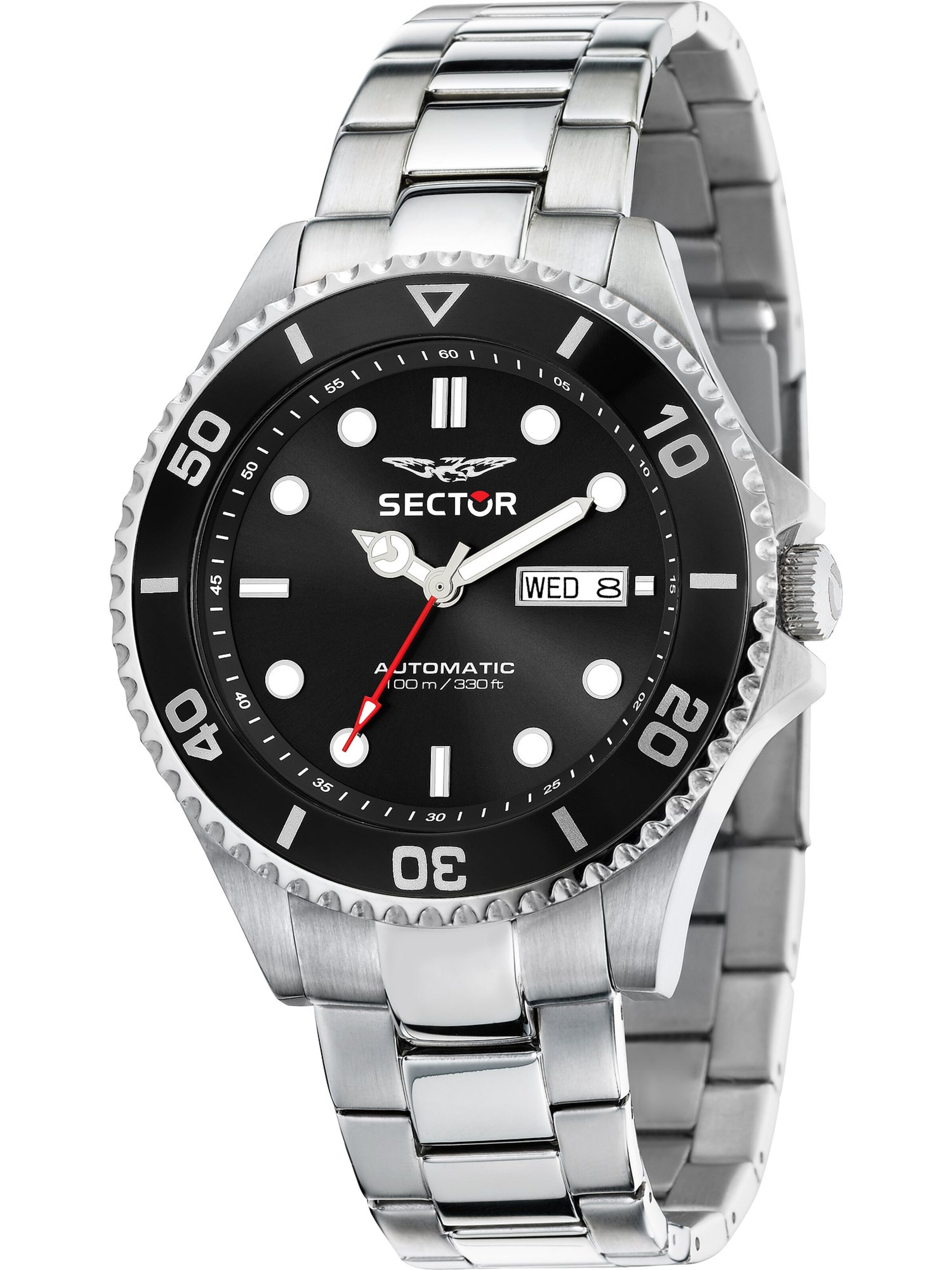 SECTOR Analog Watch in Silver: front
