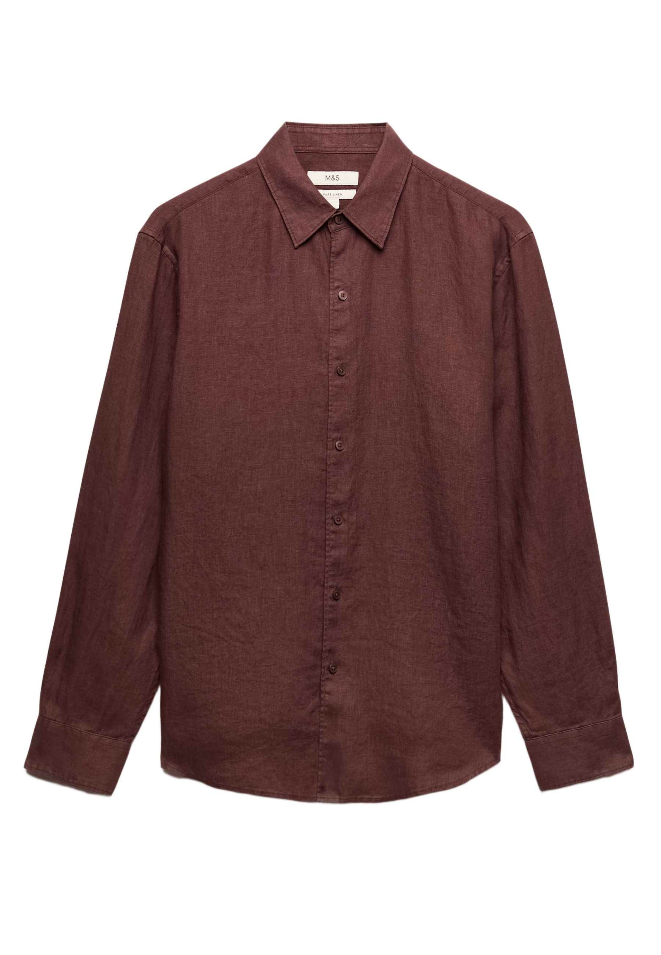 Marks & Spencer Chemise en XXL en chocolat, Vue avec produit