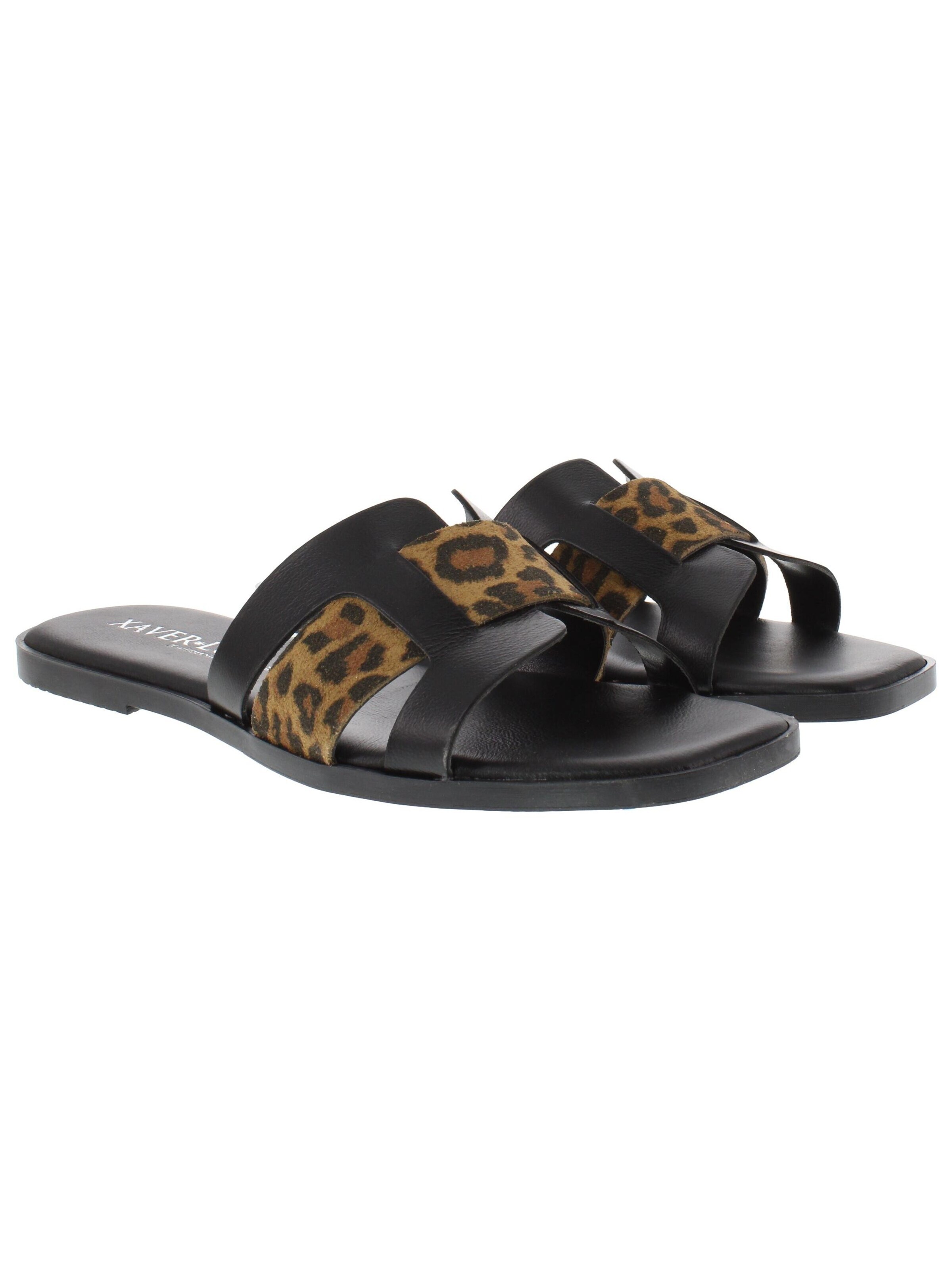 XAVER LUIS Schuhmanufaktur Mules 'ROBERTA' in Black