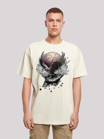 F4NT4STIC Shirt 'Basketball Adler' in Beige: front