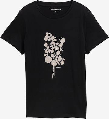 T-shirt TOM TAILOR en noir : devant