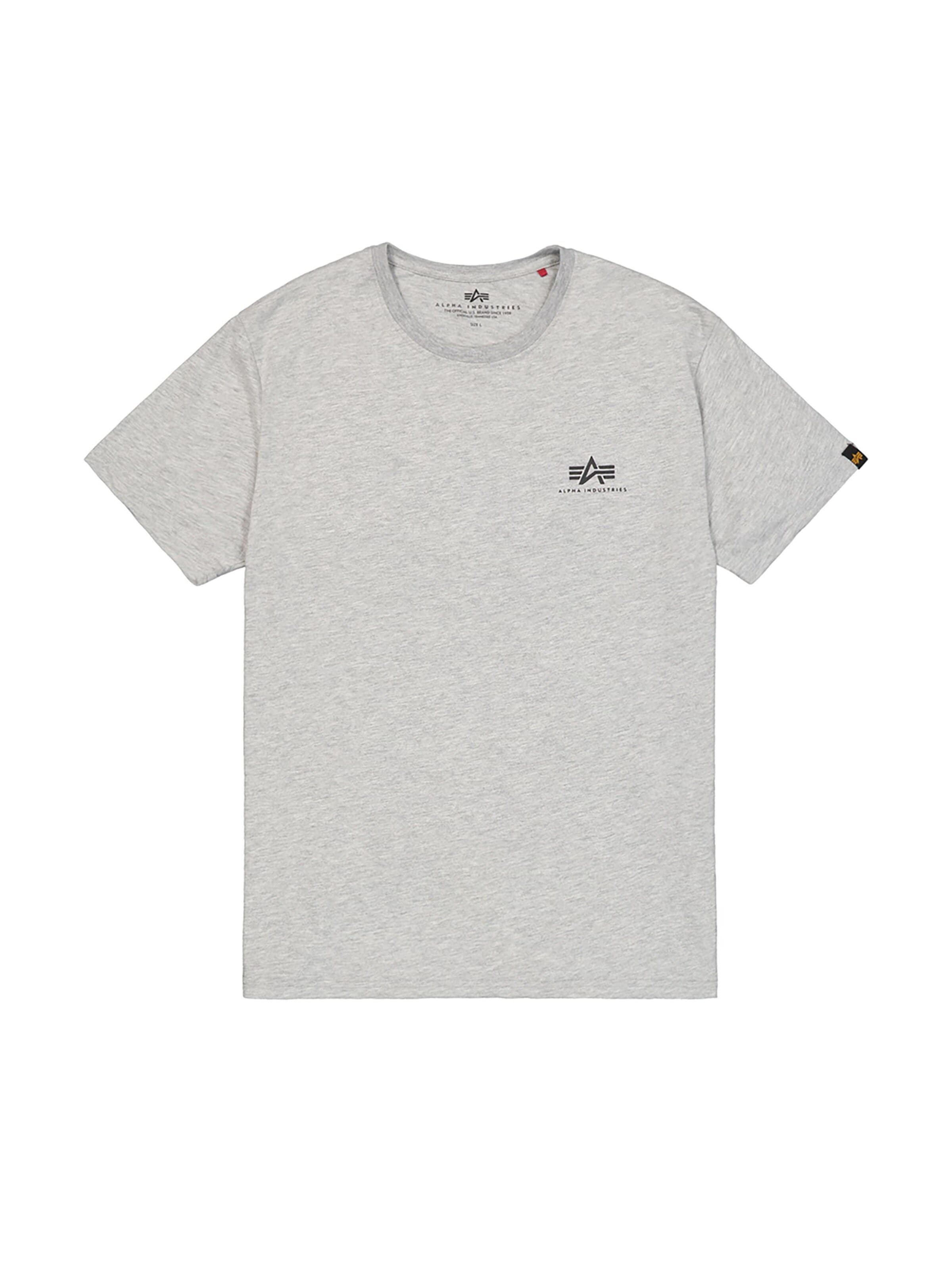 ALPHA INDUSTRIES Regular fit Shirt 'Basic Small Logo' in Grey: front