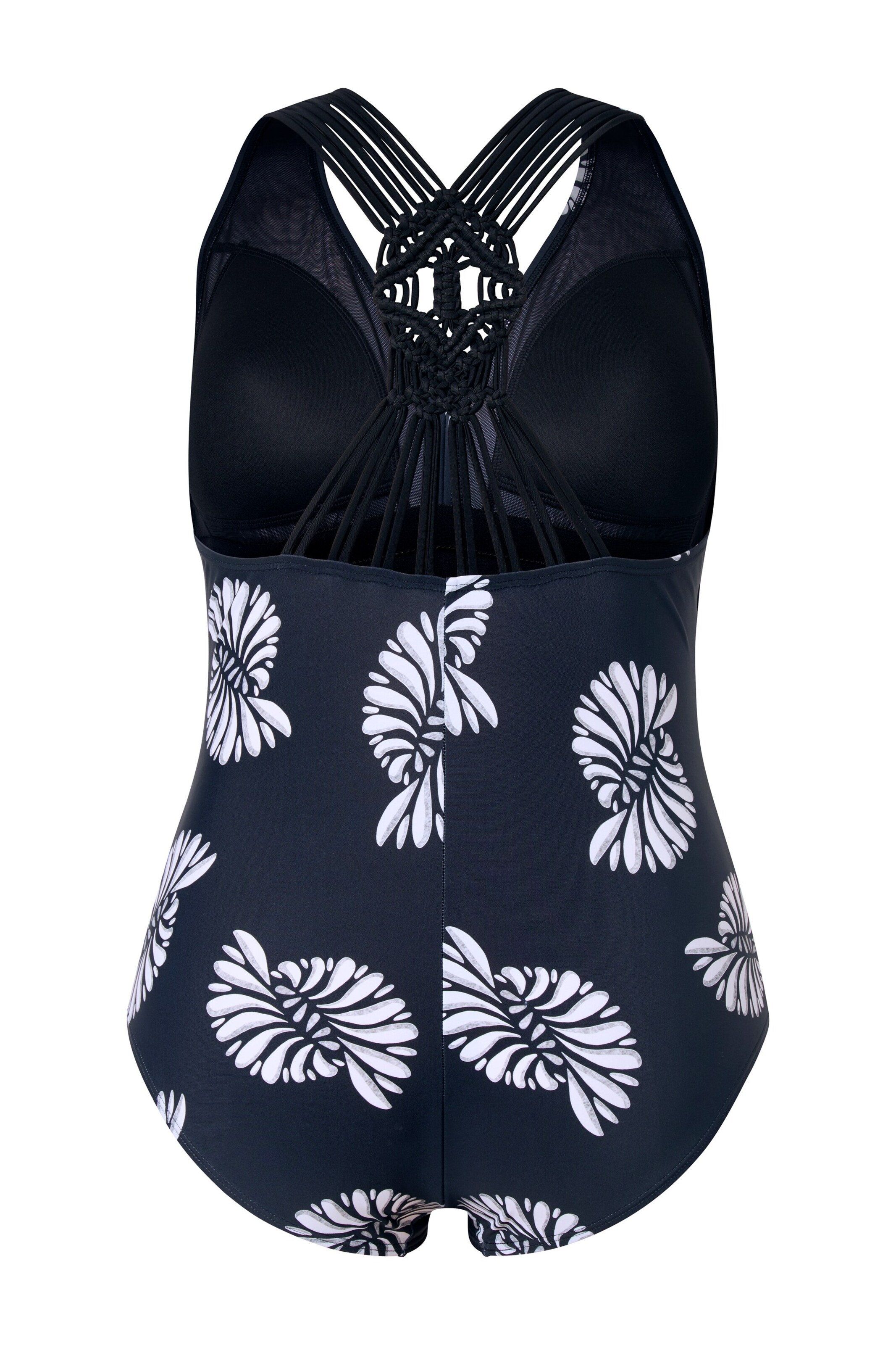 Ulla Popken High neck Badpak in Blauw