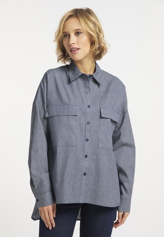 usha BLUE LABEL Blouse in Blauw: voorkant