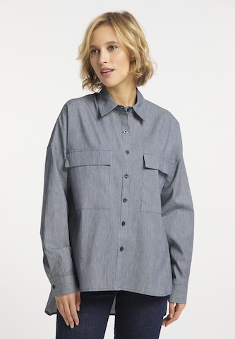 usha BLUE LABEL Bluse in Blau: predná strana