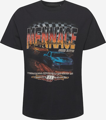 T-Shirt Mennace en noir : devant