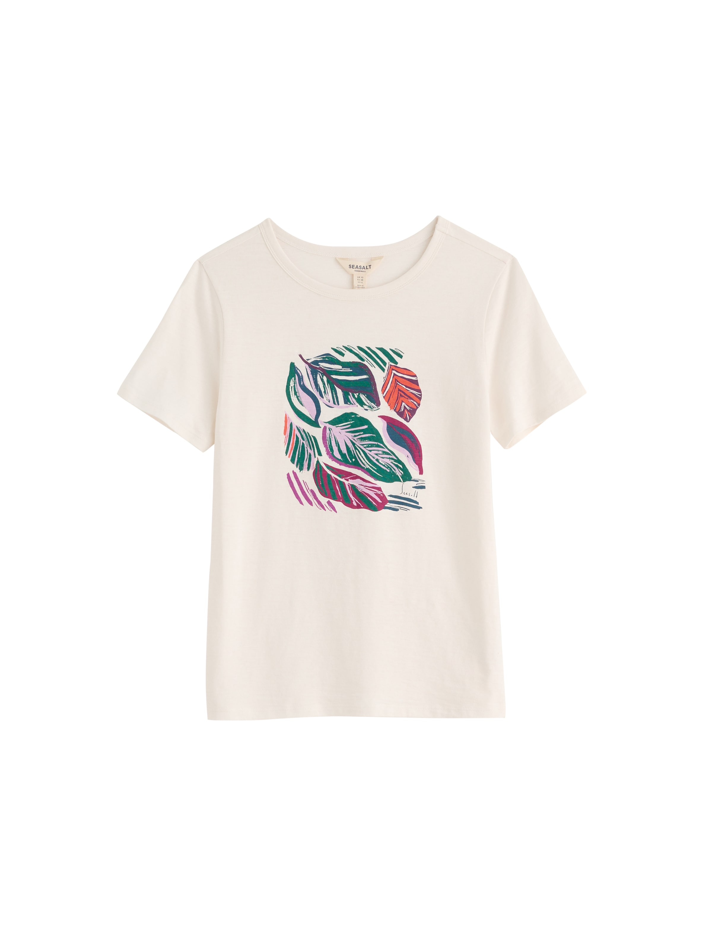 Seasalt Cornwall Shirt 'Printing Ink' in Wit: voorkant